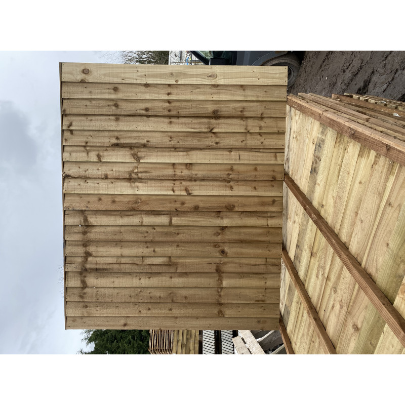 Tanalised vertilap fence panel 6x6